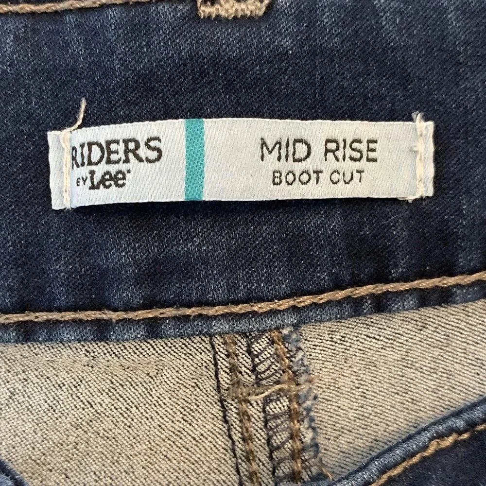 Riders By Lee Shorts Womens‎ 29 Blue Denim Mid Rise Cutoff Cuffed Rolled Hem